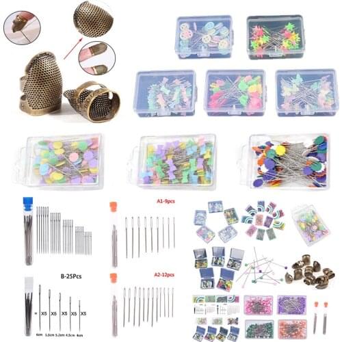1 Box Dressmaking Pins Embroidery Patchwork Pins Mixed Color Sewing Patchwork Pins Flower Head Pins Sewing Tool Needle Arts