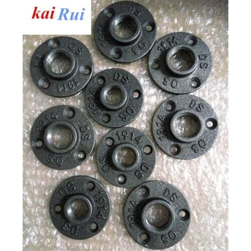10pcs Iron Pipe Fittings Wall Mount Floor Antique DN15 Flange Piece Hardware Tool cast iron flanges gietijzeren buisleidingen