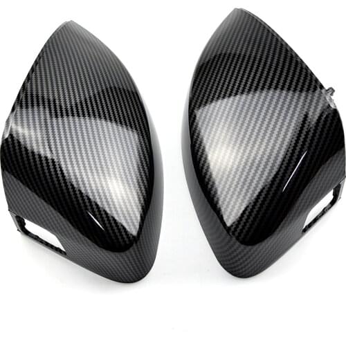 2pcs For Audi A3 S3 8V RS3 Car Rearview Mirror Cover Cap Shell Housing door side wing mirror cover 2013 2014 2015 2016 - 2019