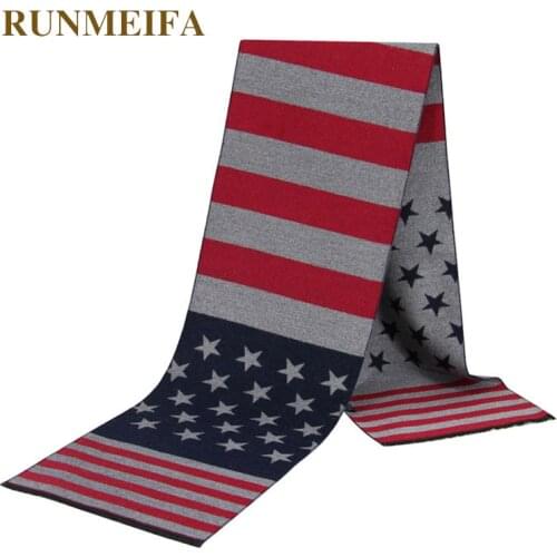 2018 new design classic fashion American flag / British flag totem scarf for men 180x30cm cotton scarf winter warm scarf Scarves