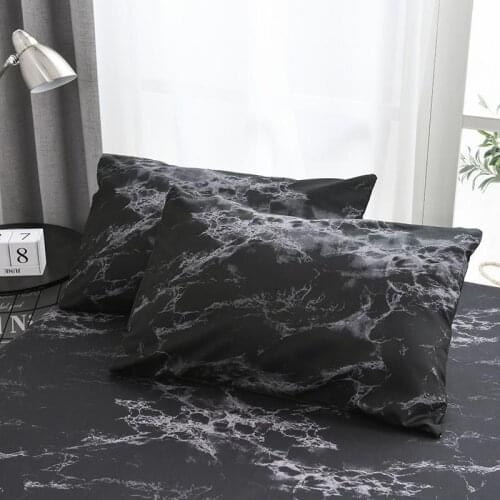 40Cool Black/white Marble Texture Printed Pillowcase a Pair of Large Amount