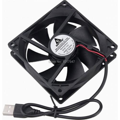 5 Pieces LOT Gdstime DC 5V USB 9225 92mm 92x25mm 9CM PC Case Ventilation Cooling Cooler Fan