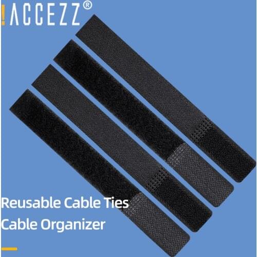 !ACCEZZ Nylon Cable Organizer Wire Winder Clip Earphone Holder Management For Car Office Home Mouse Power Cord Protector Clip