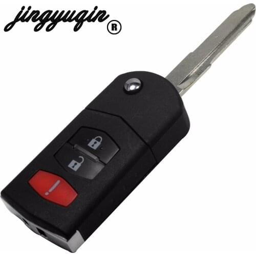 Jingyuqin For Mazda 3 5 6 CX5 CX7 CX9 RX8 5pcs/lot 2 +1 3 Button Flip Folding Remote Key Shell Car Case Fob Cover
