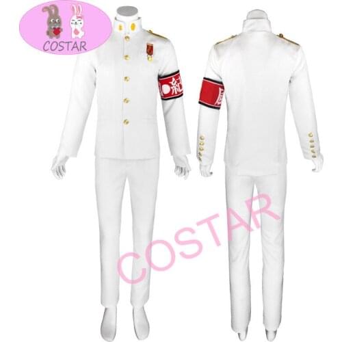COSTAR Anime Game Danganronpa Kiyotaka Ishimaru Cosplay Costume Halloween Party Costume Men White Suit