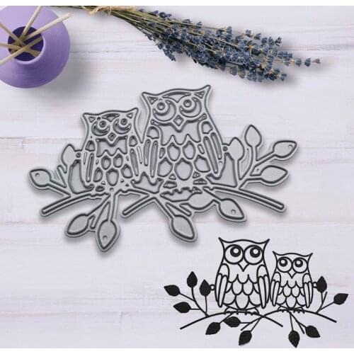 H55A Owls Metal Cutting Dies Stencil DIY Scrapbooking Album Paper Card Template Mold Embossing Decoration