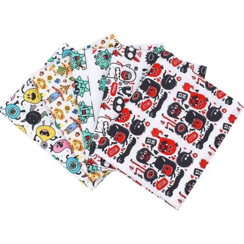 IBOWS Polyester Cotton Cloth Fabric Carton Cloud Rain Scarecrow Fabric Sewing Home Textile Garment Supplies 45*150cm 80g/pc