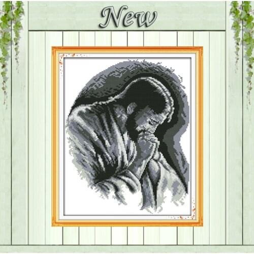 Jesus Christianity Pray decor painting counted print on canvas DMC 14CT 11CT chinese Cross Stitch Needlework Set Embroidery kits
