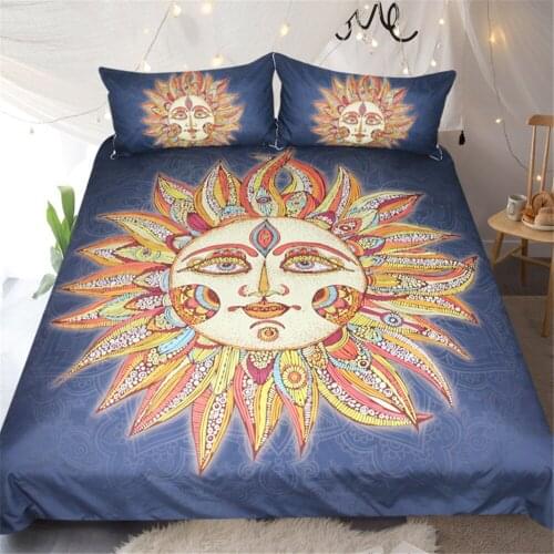 Sun Moon and Stars 3D Bedding Set Duvet cover set Twin queen king Beautiful pattern Real effect