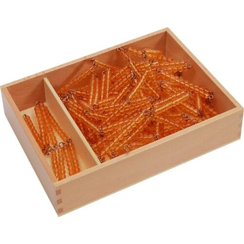Bead Chains of 100 and 1000 with Box Montessori Mathematics Materials Math Toys to Learn Counting Preschool Early Education Toys