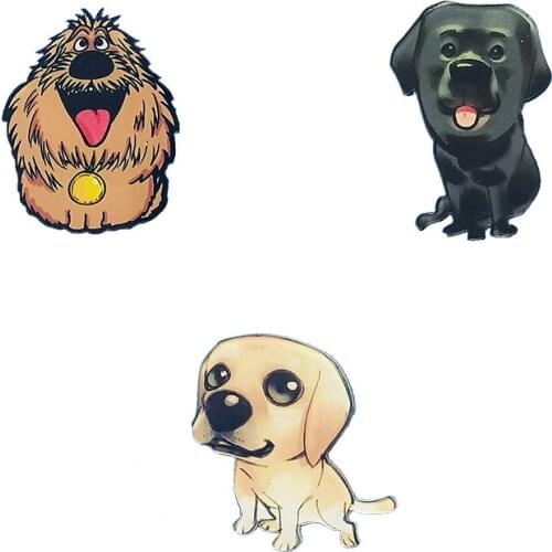 Cartoon Acrylic Animal Brooches-Funny Dog Brooch Pins, As A Gift For Friends Or Child For Halloween And Christmas