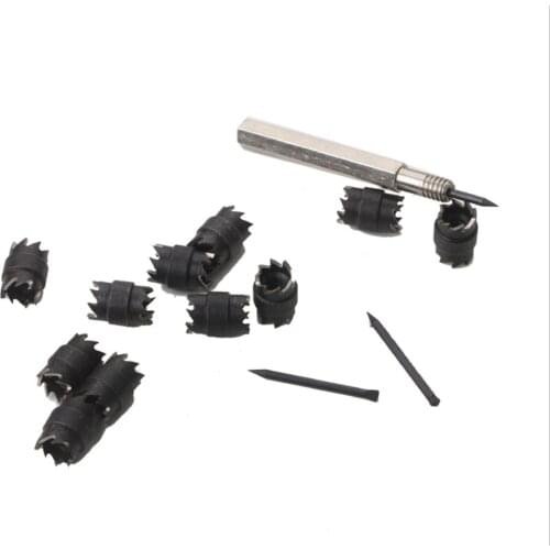 Spot Weld Cutter Set 13Pcs 3/8'' Rotary Spot Weld Cutter Remover Drill Bits Tool for Power Drill Spot Welding