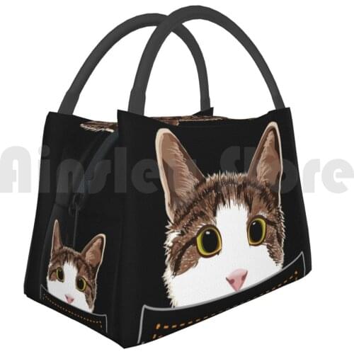 Portable Insulation Bag Gatete In My Pocket Cat Pocket Keep Calm Love Freak Geek Friki Animal Smile Humor