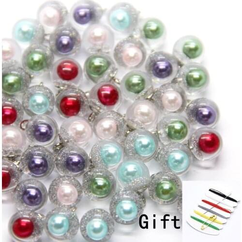 20pcs 10mm Faux Round Pearl Shirt Buttons Sliver Shank For Clothing Decor Beautiful Female Sweaters DIY Accessories Wholesale