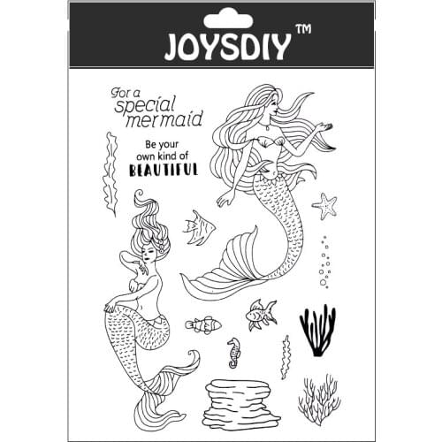 Scrapbook DIY photo cards account rubber stamp clear stamp transparent Handmade card stamp FOR A SPECIAL MERMAID BE YOUR OWN