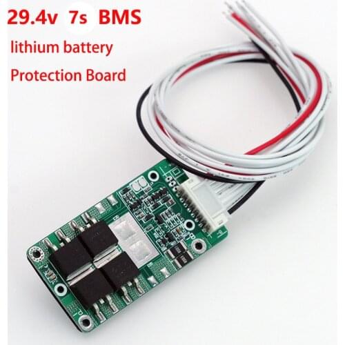 1PCS 29.4V 7S 15A 20A Li-ion 18650 Battery Pack BMS PCB board PCM w/ Balance Integrated Circuits Board for e-bike ebicycle