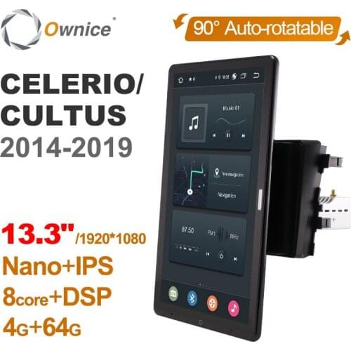 1920*1080 Ownice Android 10.0 for SUZUKI CELERIO/CULTUS 2014 - 2019 Car Radio Auto Multimedia Video Audio 13.3" IPS Rotatable