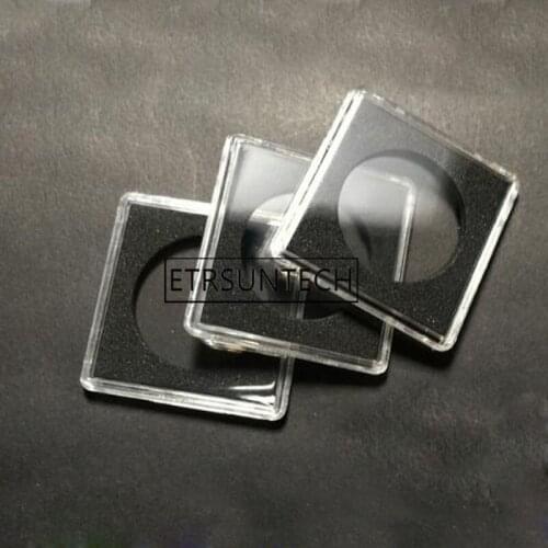 500pcs Quality Box Coin Holder Capsules Container Coin Transparent Gaine New Coin Square Storage Box Display Plastic