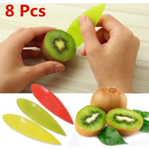 8 Pcs Multifunction Spoon Knife Household Multicolor PP Kiwi Fruit Spoons