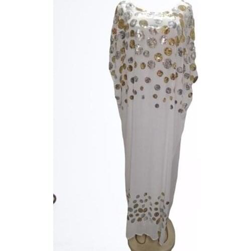 Dashiki African Dresses for Women Sequins 2020 New Africa Bazin Loose Design 2 Piece Set Muslim Bat Sleeve Islamic Clothing