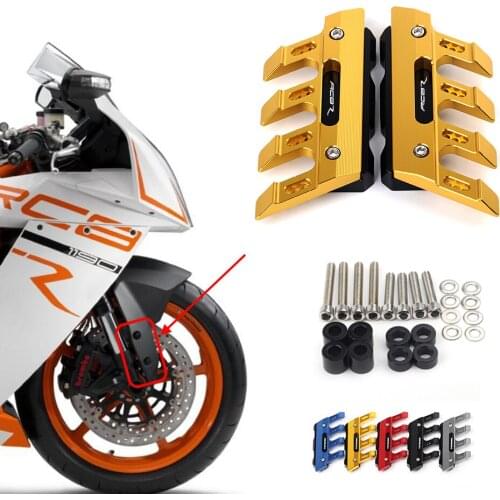 For KTM RC8 RC8R RC8/R TRACK Motorcycle CNC Accessories Mudguard Side Protection Block Front Fender Anti-Fall Slider