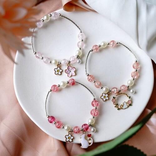 2021 Summer New Handmade Literary Temperament Pearl Bracelet Bangles For Girlfiend Gift Fashion Jewelery Free Shipping