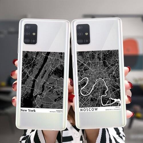 Moscow City Travel Map Silicone Soft Case For Samsung A52 A72 A51 A71 A50 A70 A02 A12 A42 A32 A31 A21S A41 A20 A30 A40 A11 Cover