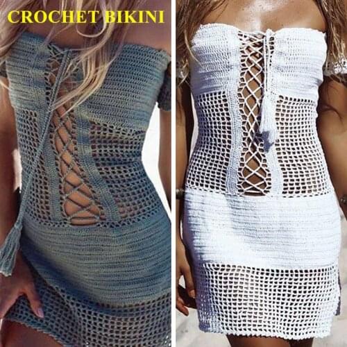 Crochet bikini Womens Beach Dresses