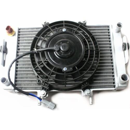 Motorcycle Engine Parts Water Cooler Tank Radiator & Fan For Feishen Buyang FA-D300 H300 ATV 300cc Feishen300 ATV300