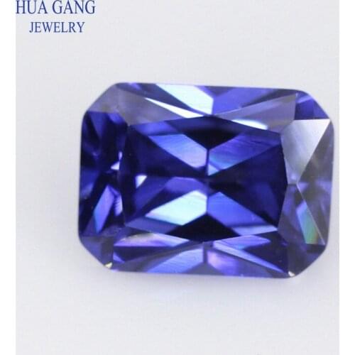 5A Tanzan Blue Octangle Shape Cut CZ Stone Synthetic Gems Cubic Zirconia For Jewelry Size 3x4~13x18mm Free Shipping