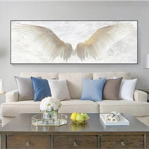 White Angel Wings Vintage Canvas Painting Wings posters and prints modern Wall art Picture For Living Room Decoration cuadros