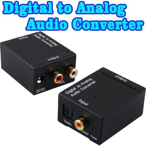 Kebidumei Digital Optical Coax Toslink to Analog Audio Converter Coaxial or Toslink Digital Audio Signals to Analog adapters