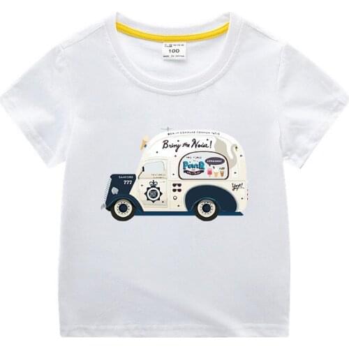 Baby Boys Girls Summer T-shirt Kid Cartoon Patterns Tops Tees T Shirt Tshirt Size 2-10 Year Children Cotton Clothing