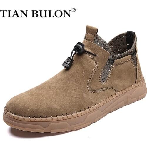Winter Autumn Men Ankle Boots Fashion Outdoor Casual Boot Slip on Mens Sneakers Comfortable Men Motorcycle Boots Botas Hombre
