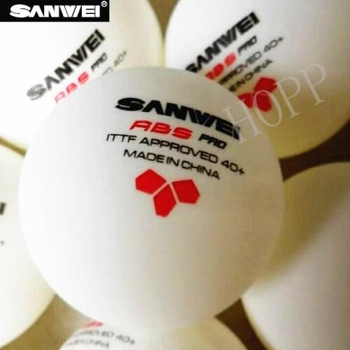 SANWEI Table Tennis Ball 3-star ABS 40+ Pro seamed New material plastic poly ITTF Approved ping pong balls tenis de mesa