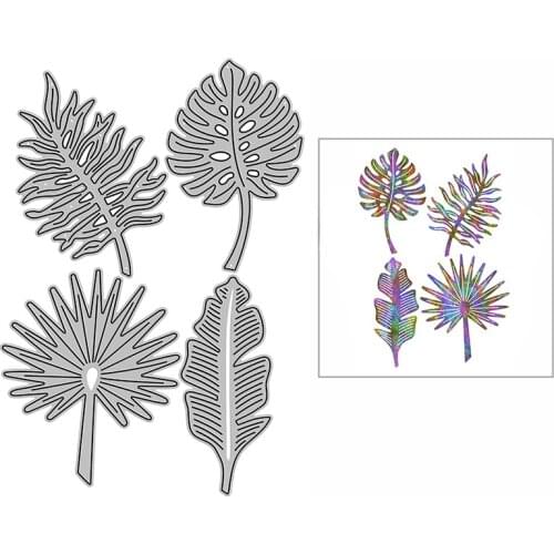 New Monstera Palm Leaf Craft Embossing Mold 2021 Metal Cutting Dies for DIY Decorative Scrapbooking Album Card Making No Stamps