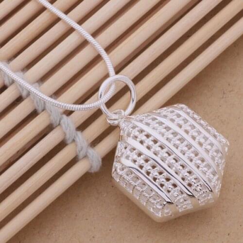 Wholesale High quality silver plated Fashion jewelry chains necklace pendant WN-079