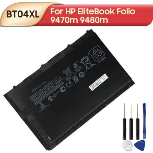 Original Replacement Laptop Battery BT04XL For HP EliteBook Folio 9470m 9480m BA06XL H4Q47AA 687945-001 3400mAh Laptop Batteries