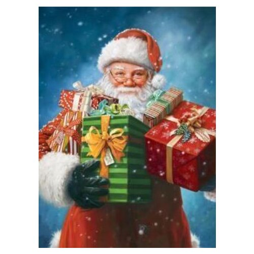 TOUOILP square full Diamond Painting De Kerstman 12