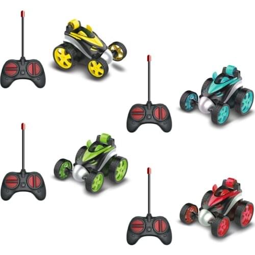 Wireless Remote Control Dump Truck Electric Tumbling Stunt Truck with Blue Green Red Yellow Colour Gift for Boys