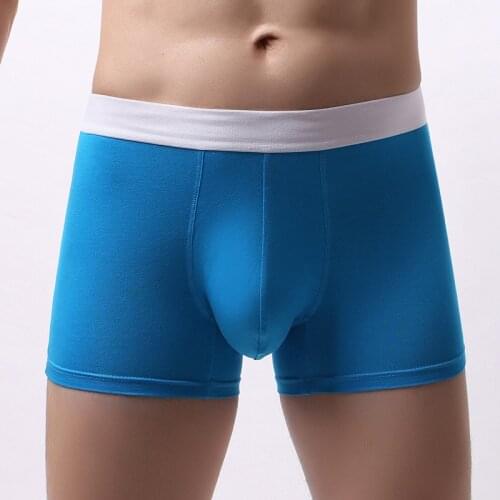 Sexy Underwear Men Boxer Shorts Modal Breathable Middle Waist U Convex Pouch Underpants Cueca calzoncillos Plus Size M-XXL