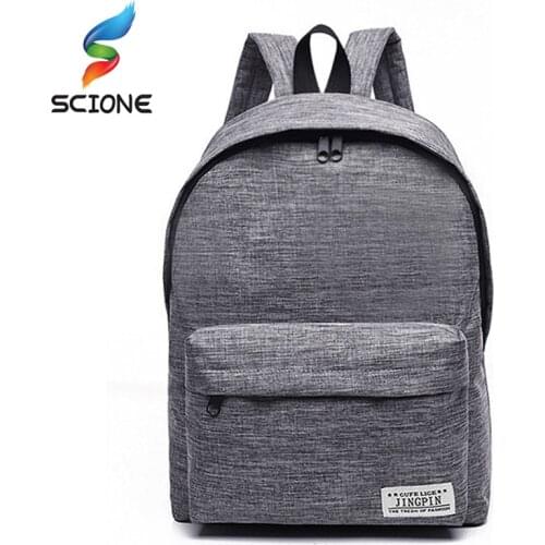 Korean Simple Canvas Sports Gym Backpack Male/Female School Training Backpack For Teenagers Travel Shoulder Bag Rucksack Mochila