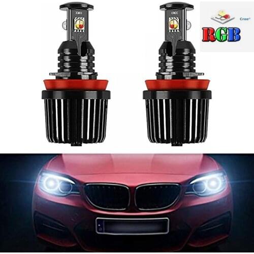 2pcs Angel Eyes H8 RGB Wifi Mutil color Led Marker Lights canbus for BMW E60 X5 E70 X6 E71 E90 E91 E92 M3 E89 E82 E87