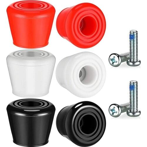 Top!-Roller Skate Toe Stoppers Set Roller Skate Toe Stops with 4 Pieces Screws Replacement Skate Accessories