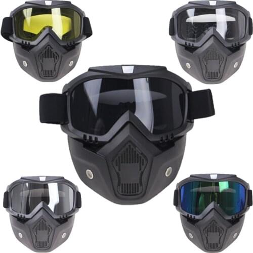 Vintage Motorcycle Helmet goggle 5 Color available Lens fits all kinds of open face helmet cross helmet relastic webbing and CE