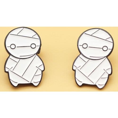 XM-funny Mummy Brooch Personality Creative Enamel Metal Badge Fashion Anime Cartoon Pin Anime Accessories