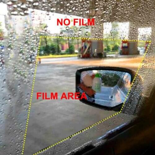 2 Pieces/Set Car Side Window Protective Film Anti Fog Membrane Anti-glare Waterproof Rainproof Car Sticker Clear Film