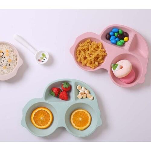 3Pcs/set Baby Kids Tableware Childrens Plate Set Infant Food Dishes Children Kids Bowl Feeding Set Children Tableware Set