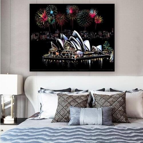 3D Diamond Embroidery Sydney Opera House picture of Rhinestones Mosaic 5D DIY Diamond Painting Full square /Round Decor FG1213