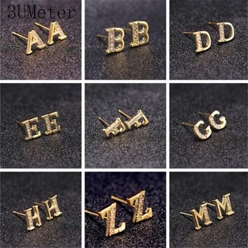 Женские золотые серьги 3UMeter China At AliExpress